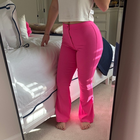 H&M Bright Pink Flare Pants - Picture 4 of 6